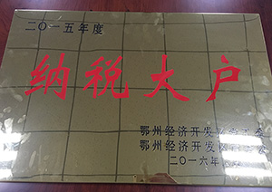 2015年授予納稅大戶